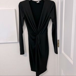 NORDSTROM long sleeve black dress S